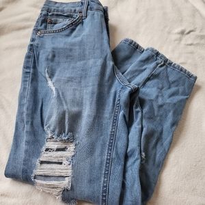 Wild Fable high rise mom jeans sz 4 ripped blue